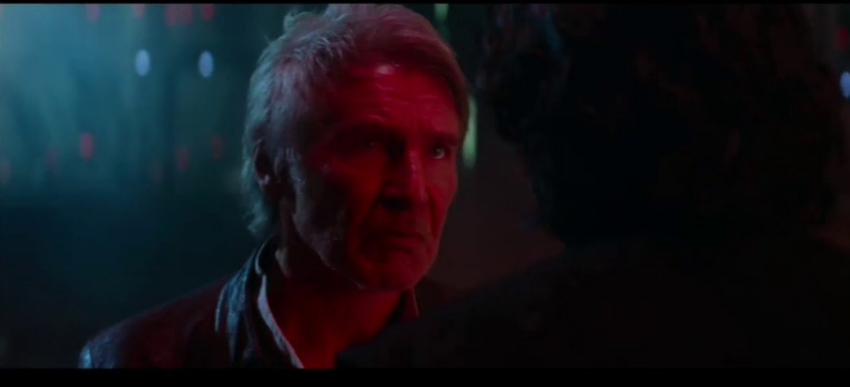 Han Solo's death scene in Star Wars: Episode VII: The Force Awakens