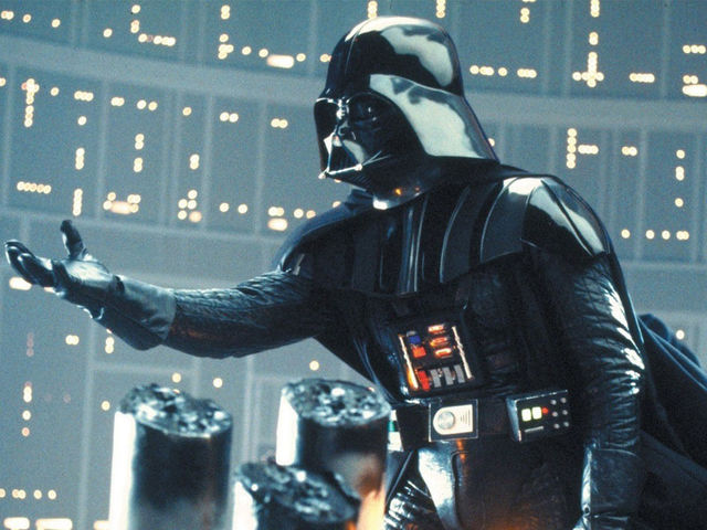 Darth Vader extends his hand